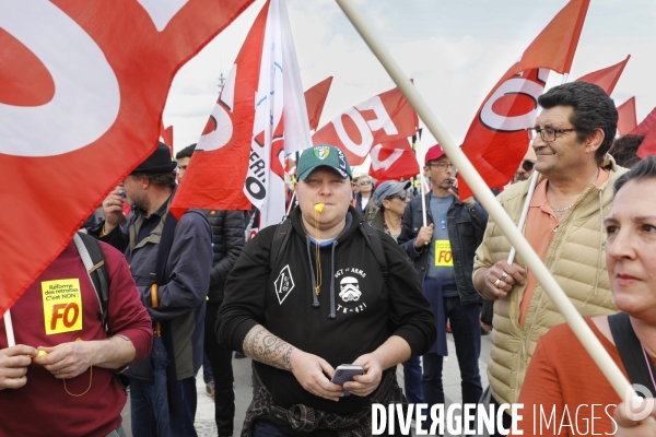 Bordeaux, 8 ème manifestation contre la réforme des retraites.