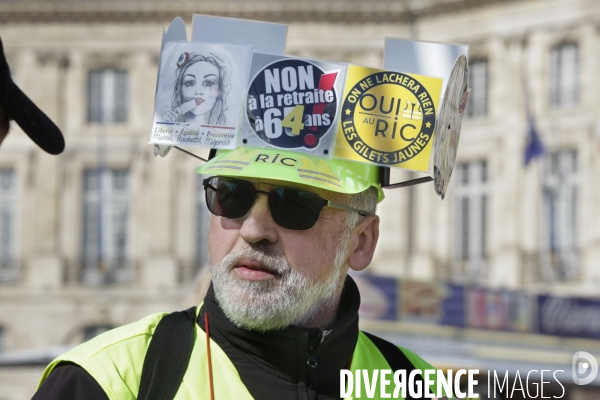 Bordeaux, 8 ème manifestation contre la réforme des retraites.