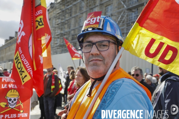 Bordeaux, 8 ème manifestation contre la réforme des retraites.