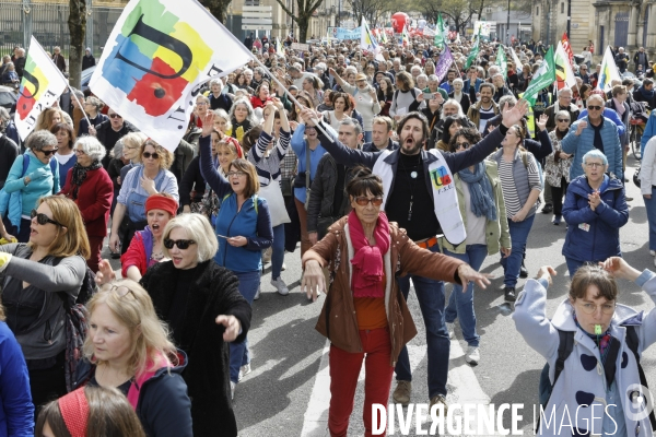 Bordeaux, 8 ème manifestation contre la réforme des retraites.