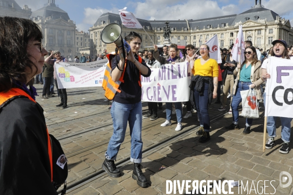 Bordeaux, 8 ème manifestation contre la réforme des retraites.