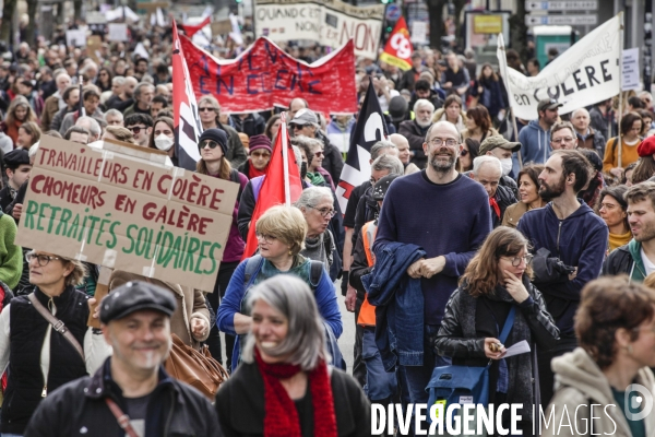 Bordeaux, 8 ème manifestation contre la réforme des retraites.