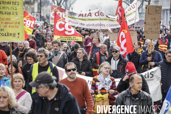 Bordeaux, 8 ème manifestation contre la réforme des retraites.