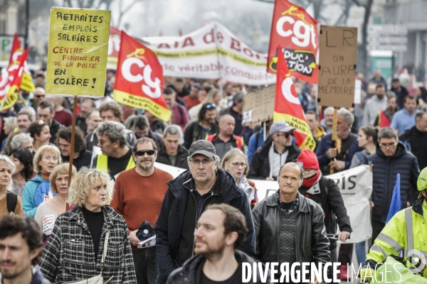 Bordeaux, 8 ème manifestation contre la réforme des retraites.