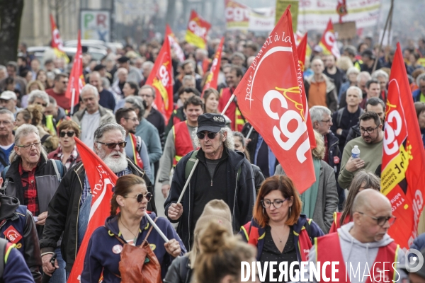 Bordeaux, 8 ème manifestation contre la réforme des retraites.