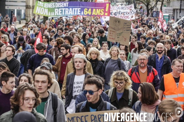 Bordeaux, 8 ème manifestation contre la réforme des retraites.