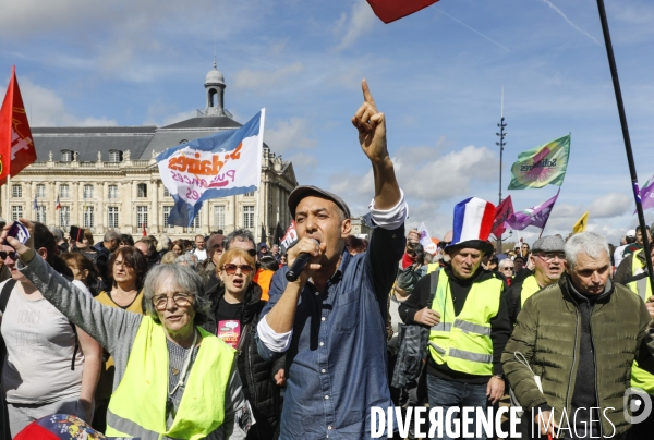 Bordeaux, 8 ème manifestation contre la réforme des retraites.