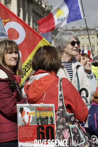 Bordeaux, 8 ème manifestation contre la réforme des retraites.