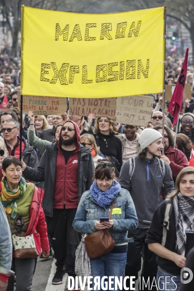 Bordeaux, 8 ème manifestation contre la réforme des retraites.