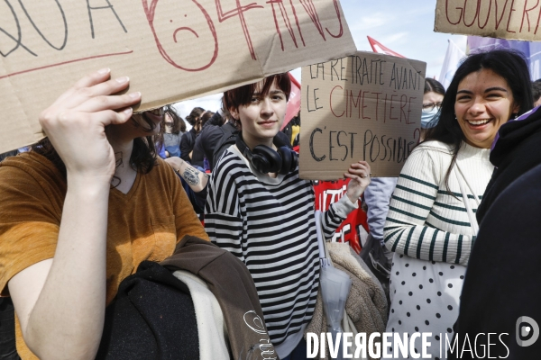 Bordeaux, 8 ème manifestation contre la réforme des retraites.