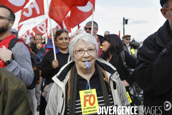 Bordeaux, 8 ème manifestation contre la réforme des retraites.