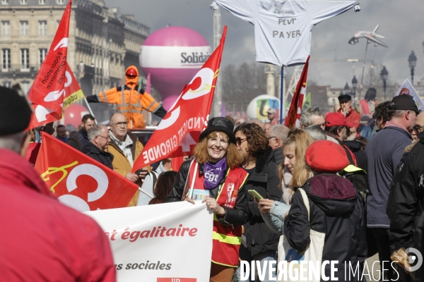 Bordeaux, 8 ème manifestation contre la réforme des retraites.