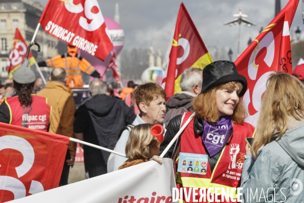 Bordeaux, 8 ème manifestation contre la réforme des retraites.