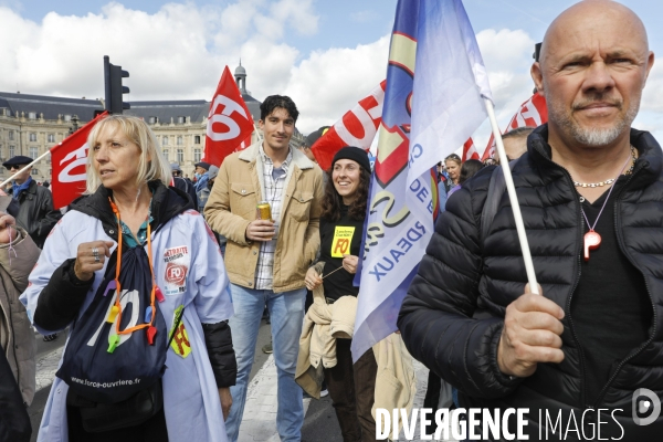 Bordeaux, 8 ème manifestation contre la réforme des retraites.