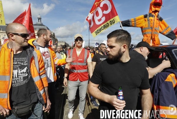 Bordeaux, 8 ème manifestation contre la réforme des retraites.