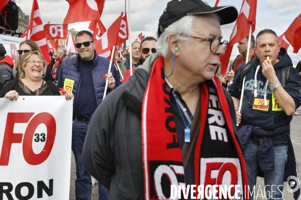 Bordeaux, 8 ème manifestation contre la réforme des retraites.