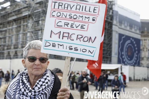 Bordeaux, 8 ème manifestation contre la réforme des retraites.