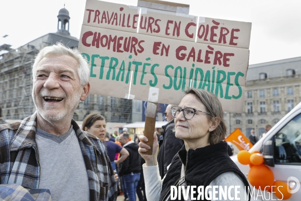 Bordeaux, 8 ème manifestation contre la réforme des retraites.