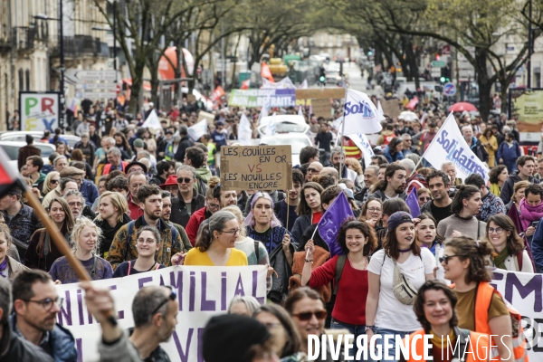 Bordeaux, 8 ème manifestation contre la réforme des retraites.