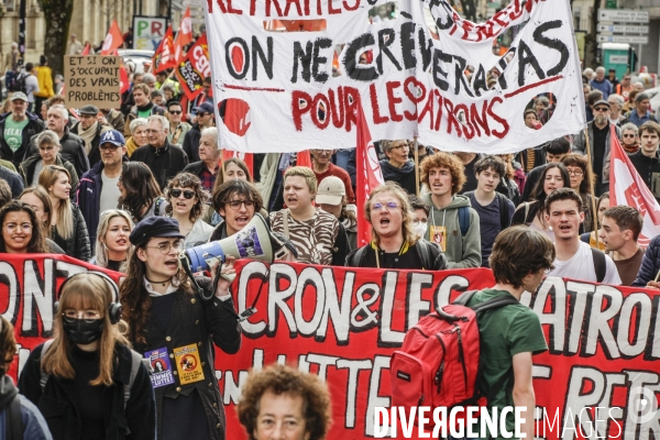 Bordeaux, 8 ème manifestation contre la réforme des retraites.