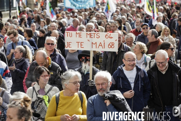 Bordeaux, 8 ème manifestation contre la réforme des retraites.