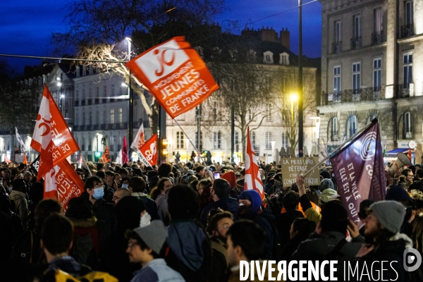 Colère spontanée contre le 49.3 à Nantes