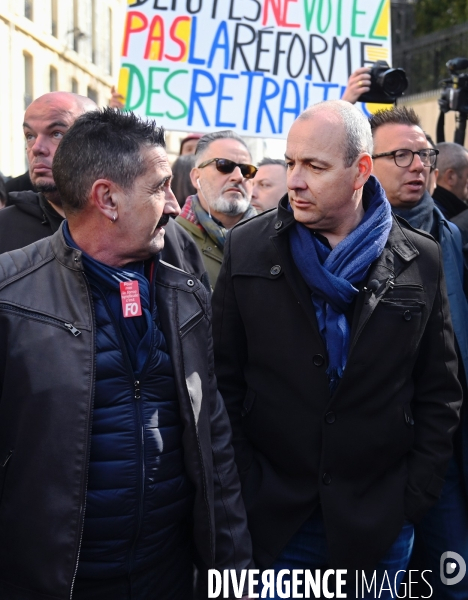 Conference de presse contre la reforme des retraites de l intersyndicale