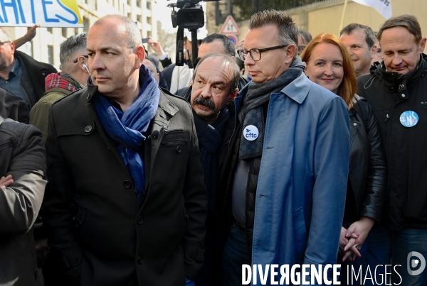 Conference de presse contre la reforme des retraites de l intersyndicale