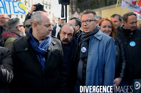 Conference de presse contre la reforme des retraites de l intersyndicale