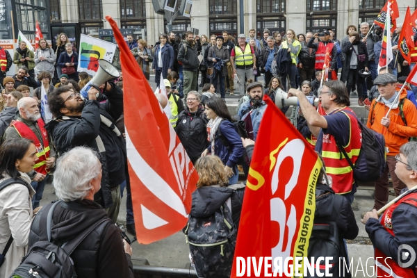 RETRAITE, Blocage par l intersyndicale des voies de trains à la gare de Bordeaux