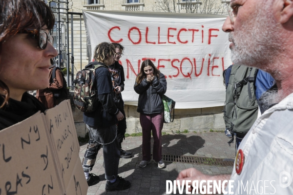 Manifestation intersyndicale contre la réforme des retraites devant la préfecture de la Gironde