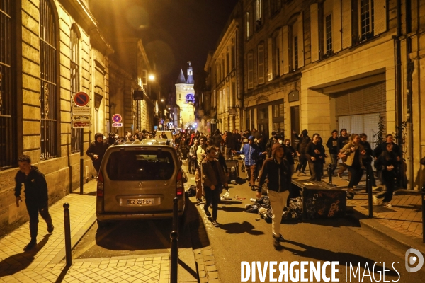 Manifestation intersyndicale contre la réforme des retraites devant la préfecture de la Gironde