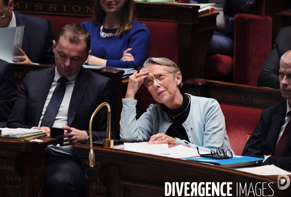 Assemblee Nationale / Motion de censure contre le gouvernement d Elisabeth borne