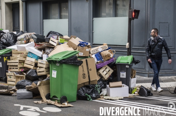 Greve des eboueurs a paris.