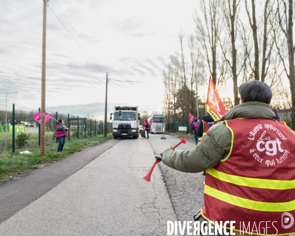 Blocage incinerateur syndicats