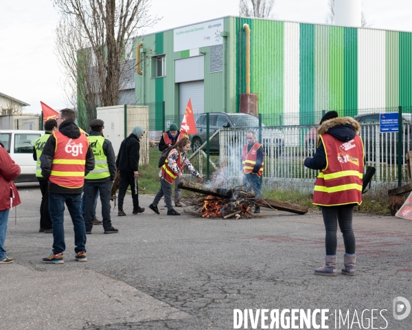 Blocage incinerateur syndicats