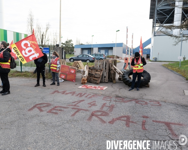 Blocage incinerateur syndicats