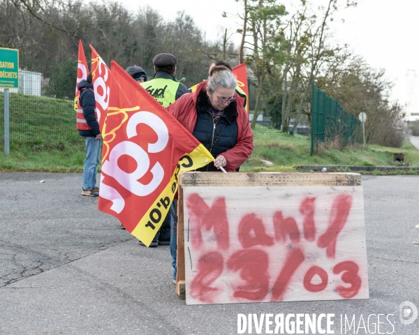 Blocage incinerateur syndicats