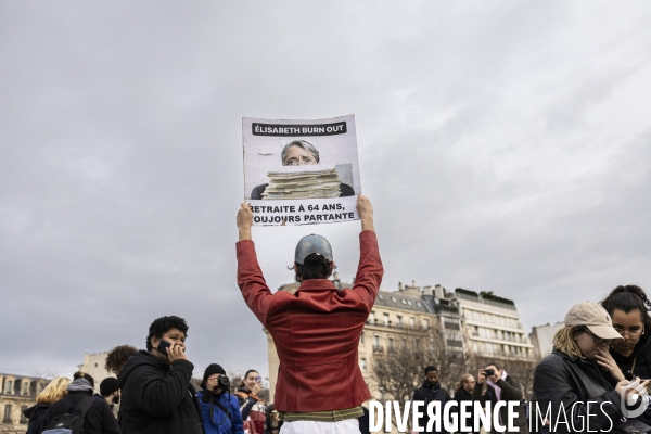 Rassemblement Place Vauban contre la réforme des retraites 20032023