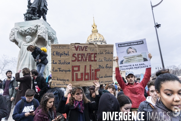 Rassemblement Place Vauban contre la réforme des retraites 20032023