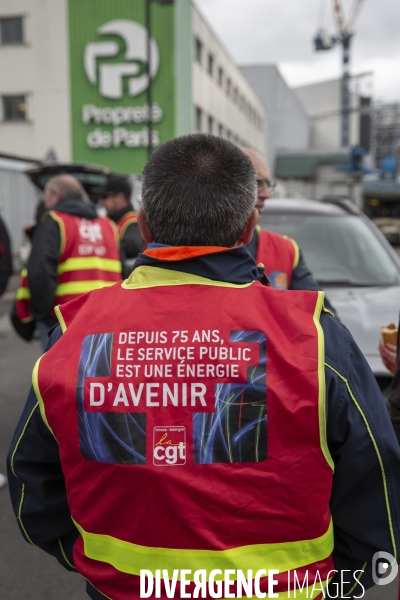 Piquet de greve à  Ivry sur Seine.