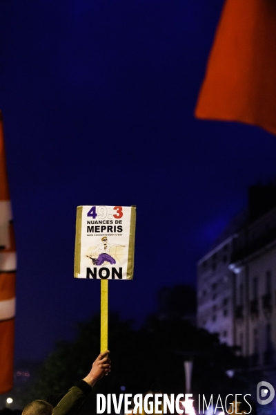 Manifestation nocturne contre la réforme des retraites