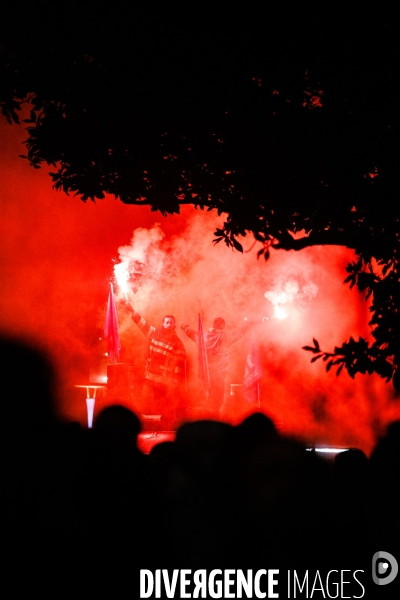 Manifestation nocturne contre la réforme des retraites