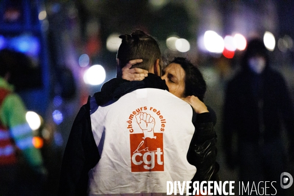 Manifestation nocturne contre la réforme des retraites