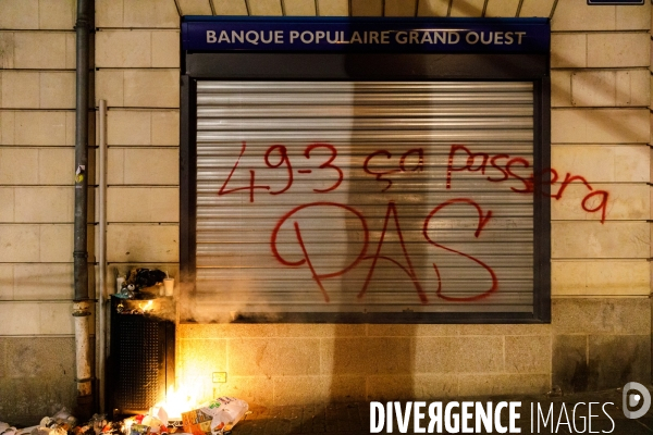 Manifestation nocturne contre la réforme des retraites