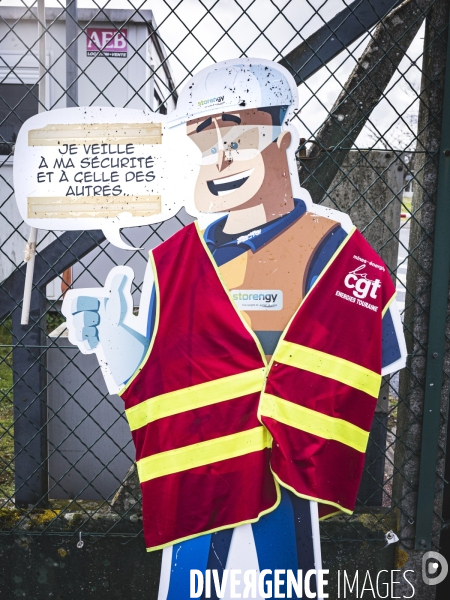 Soutien des cheminots et de la Condéfération Paysanne au grevistes du stockage de gaz de STORENGY contre la réforme des retraites.