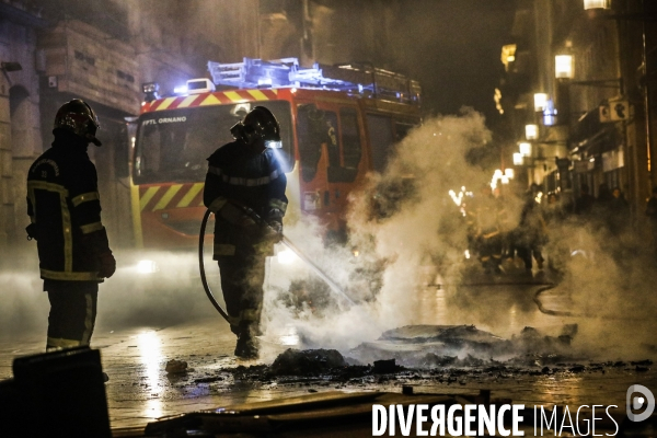 Manifestation qui dégénère dans les rues de Bordeaux.