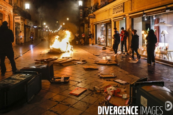 Manifestation qui dégénère dans les rues de Bordeaux.