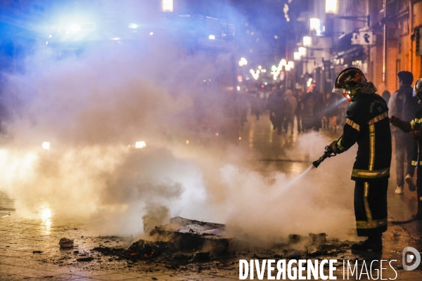 Manifestation qui dégénère dans les rues de Bordeaux.