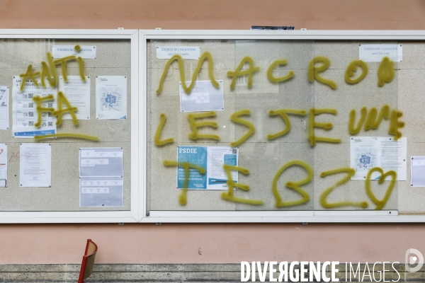 Manifestation qui dégénère dans les rues de Bordeaux.